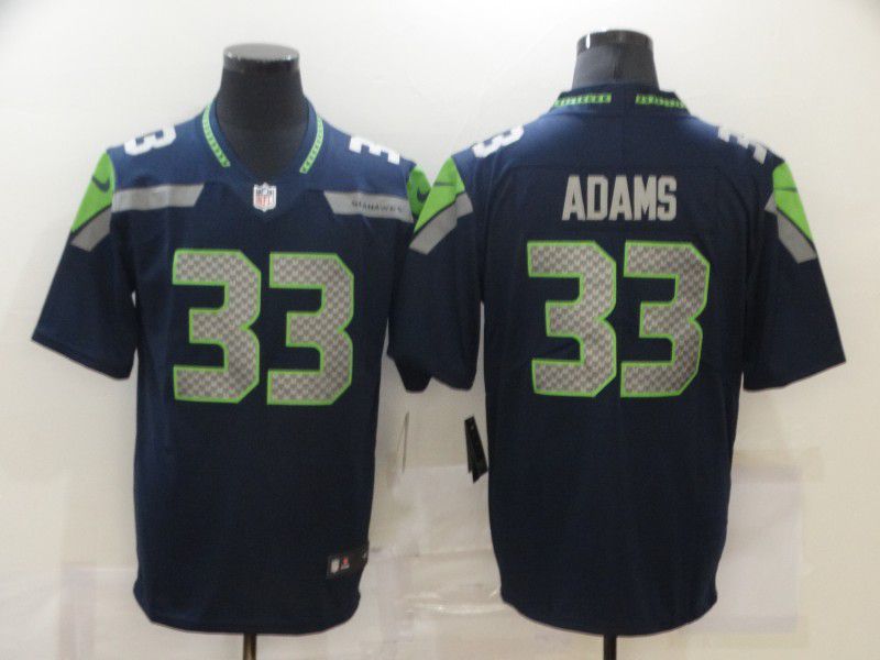 Men Seattle Seahawks #33 Adams Blue Nike Limited Vapor Untouchable NFL Jerseys